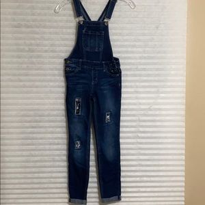 Justice overalls with flip sequence size 8